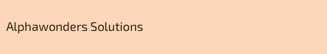 Alphawonders Solutions